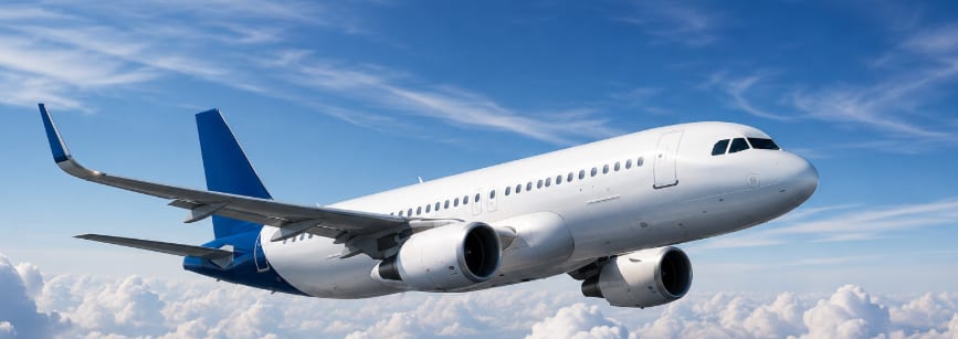 Airliner in flight
